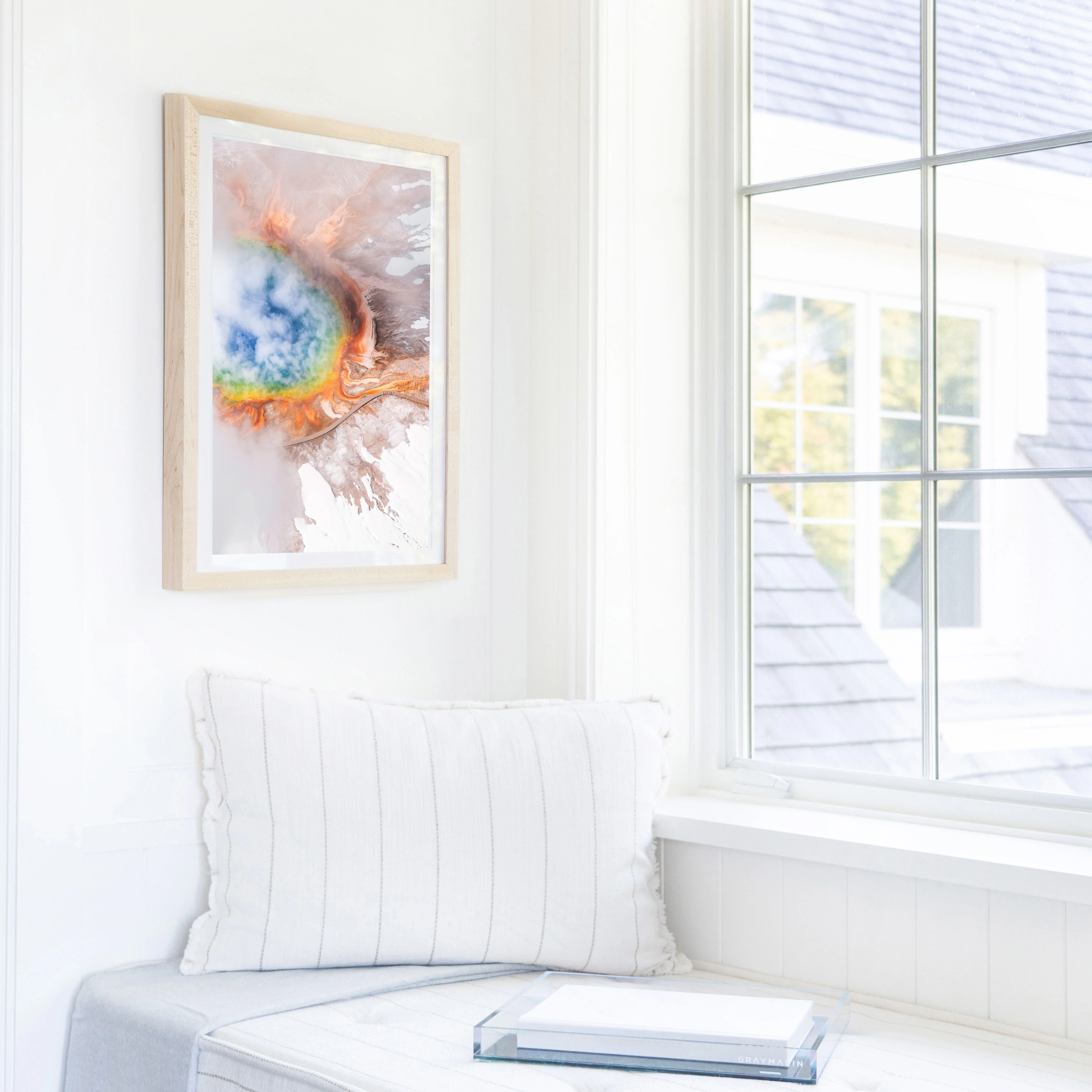 Grand Prismatic Spring Winter Fog Landscape, Yellowstone National Park - Image 3