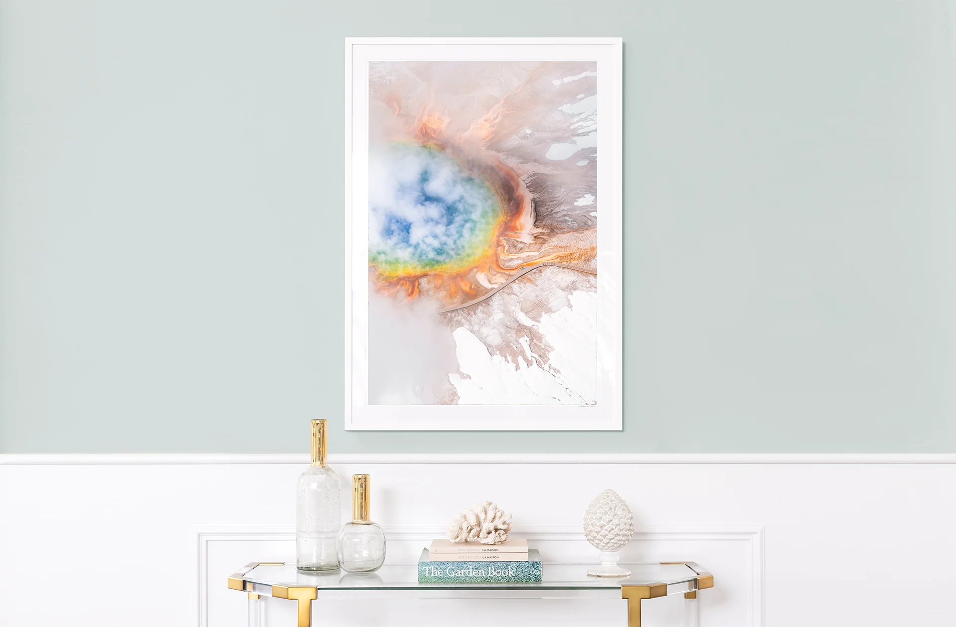 Grand Prismatic Spring Winter Fog Landscape, Yellowstone National Park - Image 5